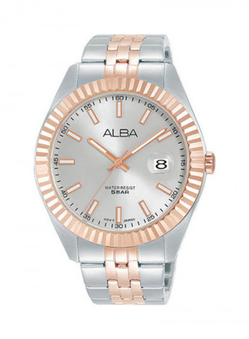 Watch Band 50M Water Resistant Stainless Steel Analog As9J94X1 للرجال