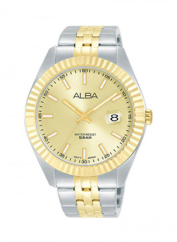 Watch Band 50M Water Resistant Stainless Steel Analog As9J96X1 للرجال