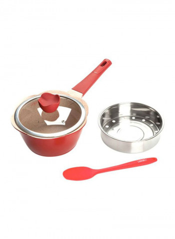 Aluminum Steamer Red 41.1x20x12.6cm