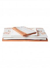 6-Piece Efza Terra Eco Large Duvet Set Cotton White/Brown 280 x 280centimeter