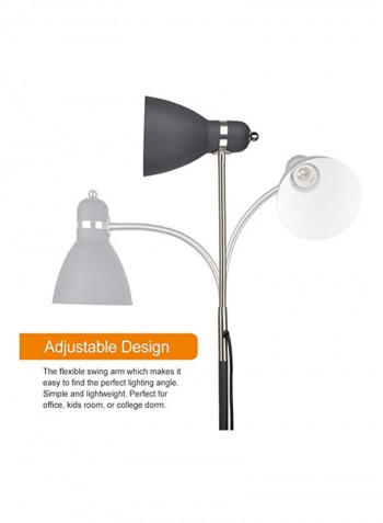 Metal Floor Lamp Grey/White