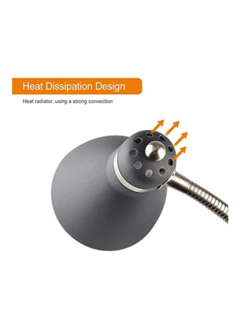 Metal Floor Lamp Grey/White