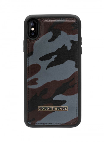 Protective Case Cover For Apple iPhone XS Max Camouflage Grey