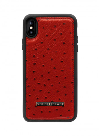 Protective Case Cover For Apple iPhone XS Max Ostrich Red