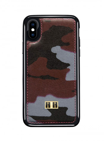 Protective Case Cover For Apple iPhone XS Camouflage Grey