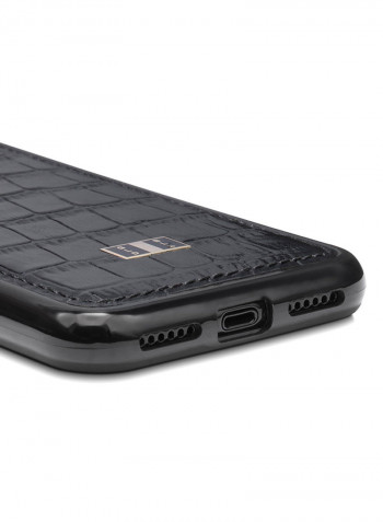 Protective Case Cover For Apple iPhone XS Croco Black