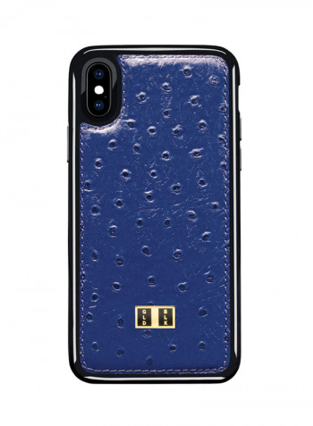 Protective Case Cover For Apple iPhone XS Ostrich Royal Blue