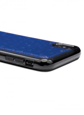 Protective Case Cover For Apple iPhone XS Ostrich Royal Blue