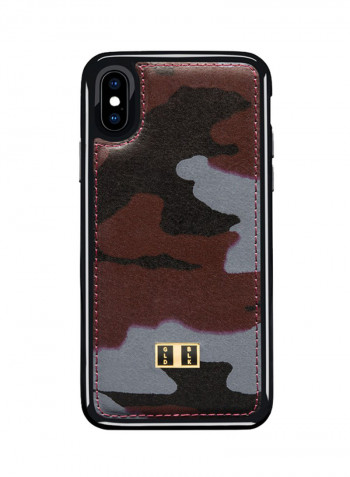 Leather Protective Case Cover For Apple iPhone X Camouflage