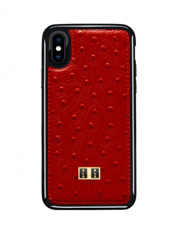 Protective Case Cover For Apple iPhone X Ostrich Red