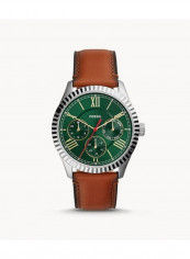 Men's Chapman Multifunction Luggage Leather Strap Wrist Watch FS5736