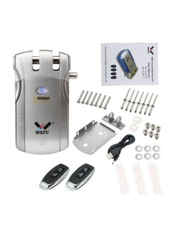 Wireless Remote Control Security Lock Silver