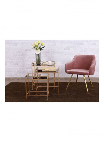 3-Piece Alliston Nesting Table Set Golden/Black