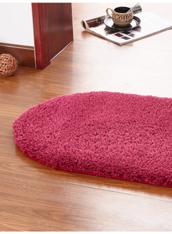 Oval Shaped Thick Rug Pink 60x160centimeter