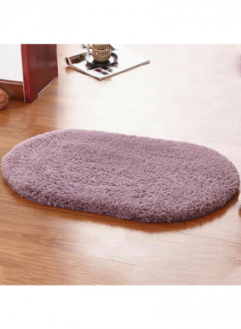 Oval Shaped Thick Rug Purple 60x160centimeter