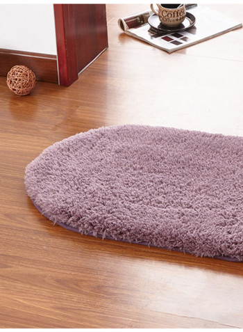 Oval Shaped Thick Rug Purple 60x160centimeter