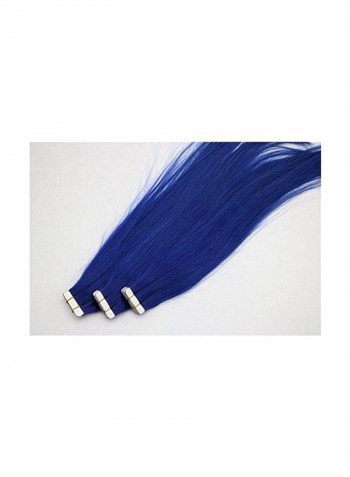 20-Piece Straight Hair Extension Set Blue 22inch