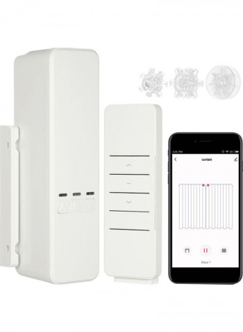WiFi Tuya DIY Smart Motorized Chain Roller Blinds Shade White 23.00 x 7.50 x 9.50cm