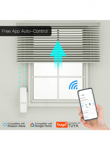 WiFi Tuya DIY Smart Motorized Chain Roller Blinds Shade White 23.00 x 7.50 x 9.50cm