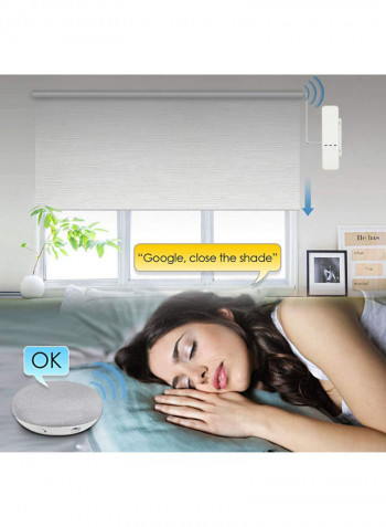 WiFi Tuya DIY Smart Motorized Chain Roller Blinds Shade White 23.00 x 7.50 x 9.50cm