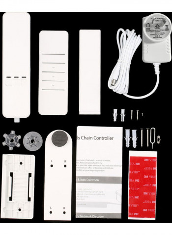WiFi Tuya DIY Smart Motorized Chain Roller Blinds Shade White 23.00 x 7.50 x 9.50cm