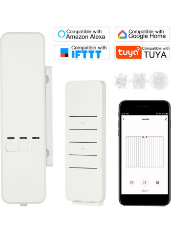 WiFi Tuya DIY Smart Motorized Chain Roller Blinds Shade White 23.00 x 7.50 x 9.50cm
