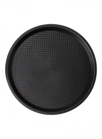 10-Piece Round Serving Tray Black 36 x 5 x 36cm