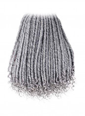 6-Piece Braided Crochet Hair Extension Lock Grey 16inch