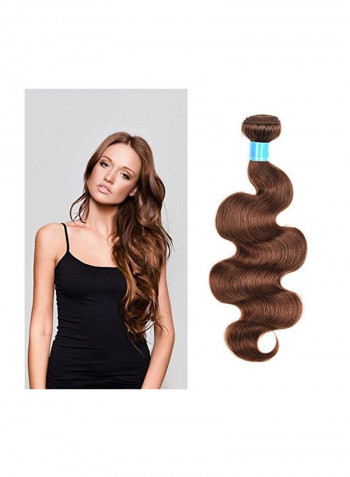 Wavy And Long Hair Wig Hair Bundle Extension Brown 24inch