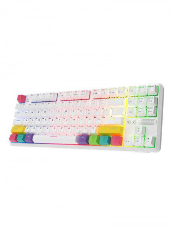 Wired And Bluetooth Dual Mode Mechanical Gaming Keyboard 14.3x5.3x1.4inch White/Red/Green
