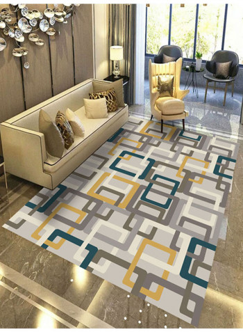 Non-Slip Printed Floor Mat Multicolour 80X120centimeter