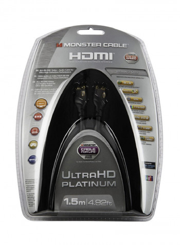 Platinum Ultra High Speed HDMI Cable With Ethernet 3meter Black