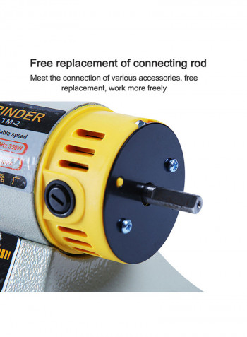 Multifunctional Mini Desktop Polisher Stepless Speed Adjustable Polishing Machine Practical Grinding Tool Multicolour 27.0x15.8x14.5cm