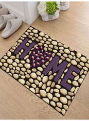 Soft Anti-skid Doormat Beige/Purple 80x120centimeter