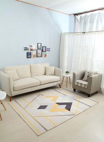 Geometric Pattern Living Room Mat Multicolour 80 x 120centimeter
