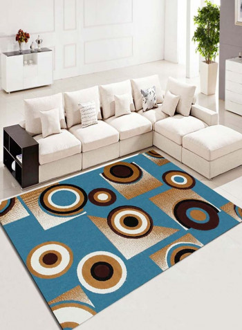 Geometric Pattern Living Room Mat Multicolour 80 x 120centimeter