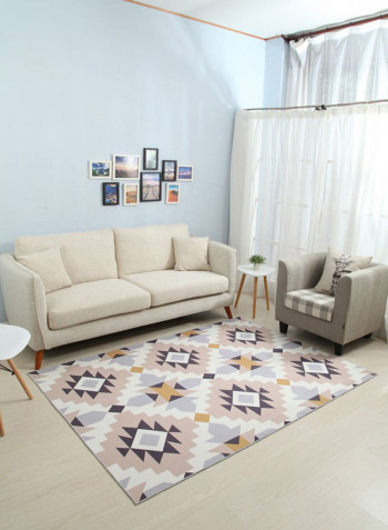 Geometric Pattern Living Room Mat Multicolour 80 x 120centimeter