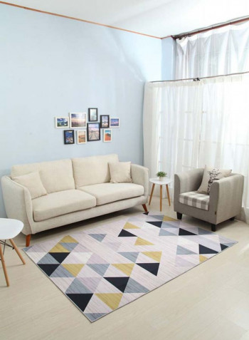 Triangle Pattern Living Room Mat Multicolour 80 x 120centimeter