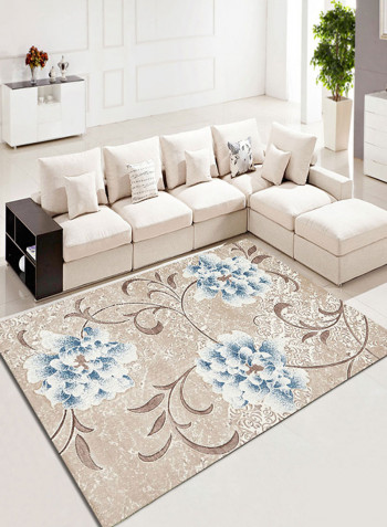 Elegant Flower Pattern Living Room Mat Multicolour 80 x 120centimeter