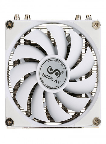 4-Pipes CPU Cooling Radiator Fan 9.2 x 9.2 x 5.2centimeter White