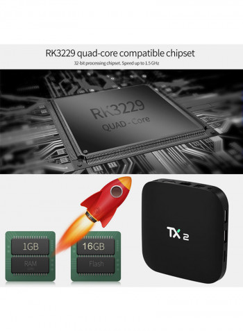 Tx2 4K Smart TV Box V313 Black