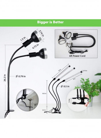 Full Spectrum  Light,LED Grow Lamp For Indoor Plants black 42.50x11.50x28.50cm