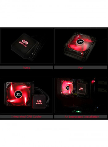 Liquid CPU Cooling System Black/Red