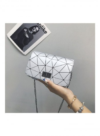 Fashion Crossbody Bag Silver/Black