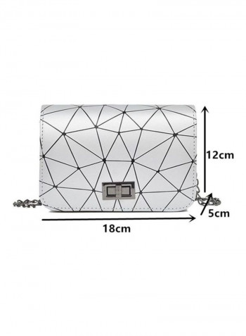 Fashion Crossbody Bag Silver/Black