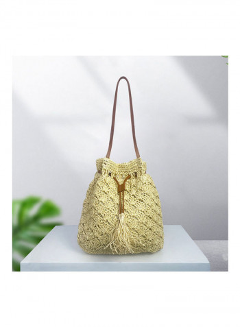 Crocheted Fashion Shell Bag Yellow