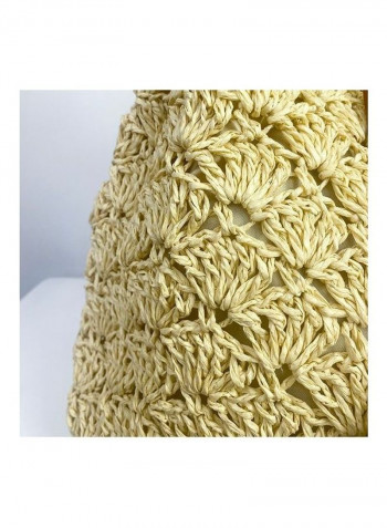 Crocheted Fashion Shell Bag Yellow