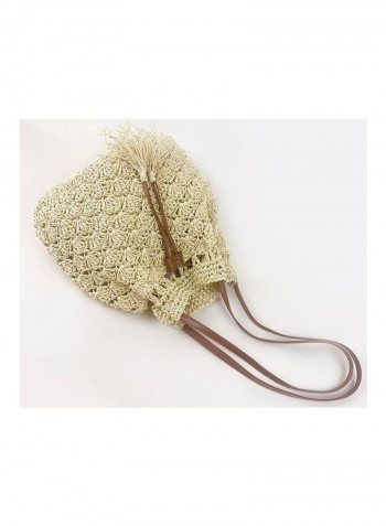 Crocheted Fashion Shell Bag Yellow