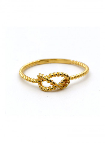 18 Karat Gold Knot Rope Twisted Ring