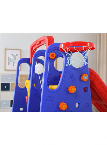 Plastic Swing And Slide With Basketball Hoop 180x170x125centimeter